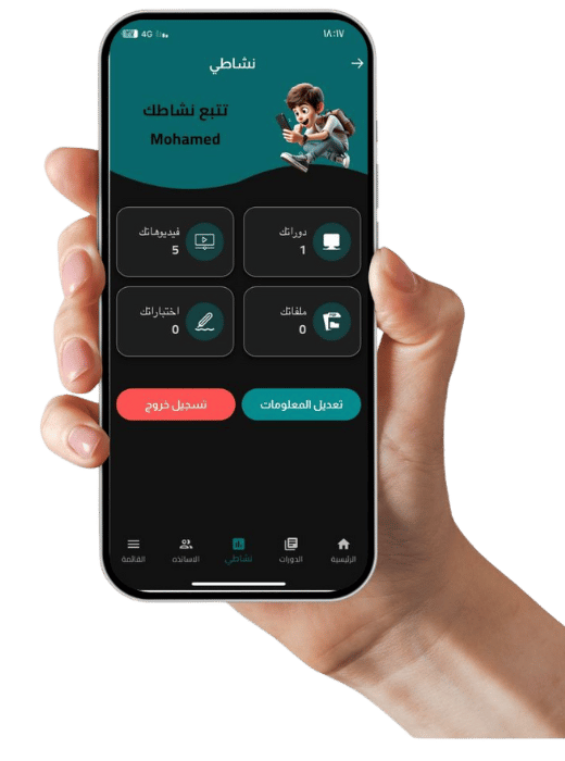 نشاط الطالب في منصة الهام التعليمية